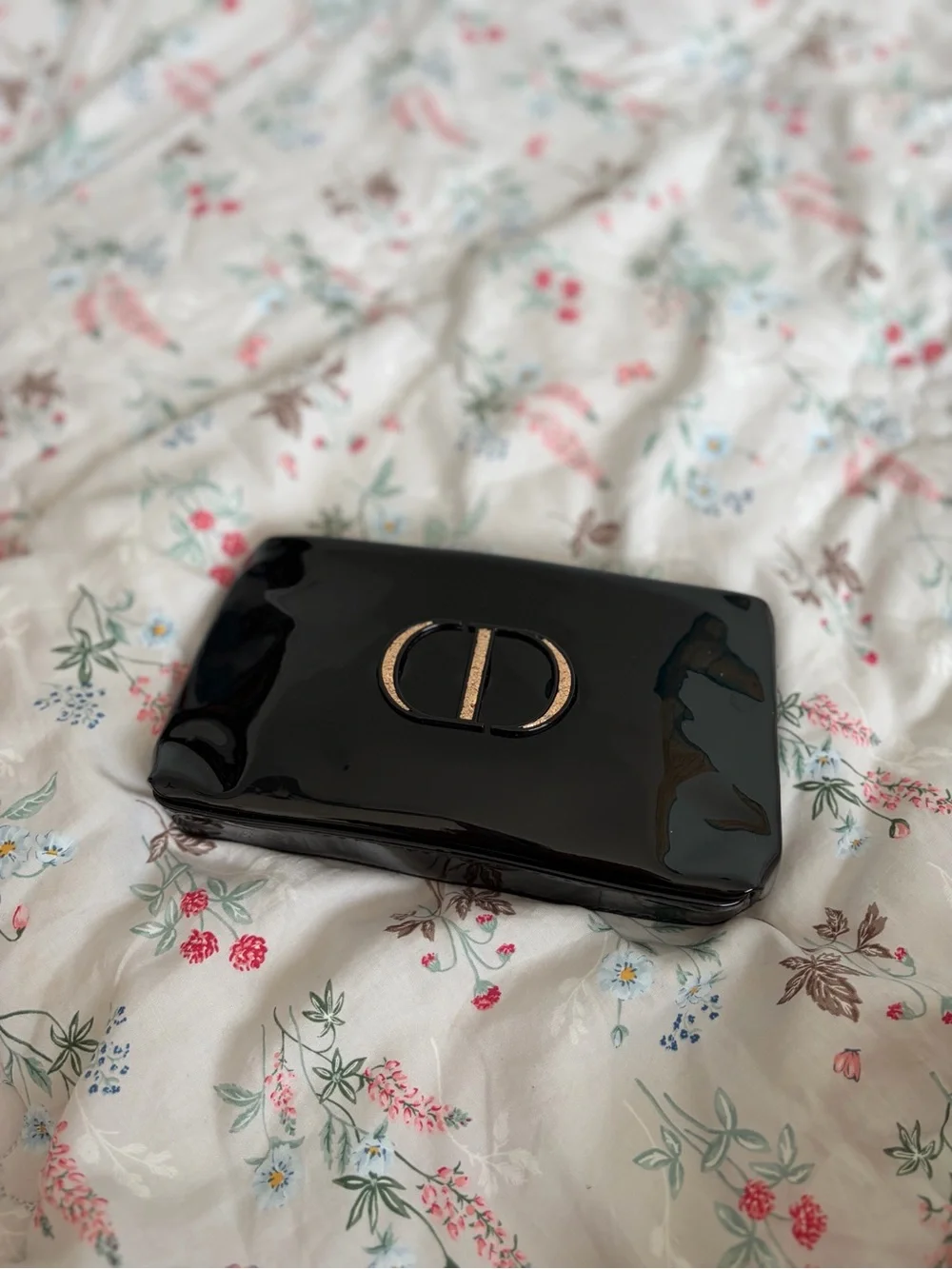 Dior Black Patent Clutch/Beauty Case